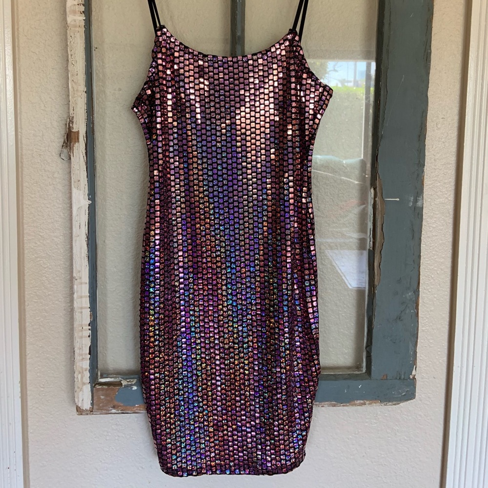 Sequin Pink Disco Dress